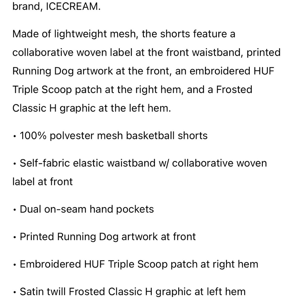 HUF icecream Light Green mesh basketball Shorts with Graphic - Picture 3 of 7